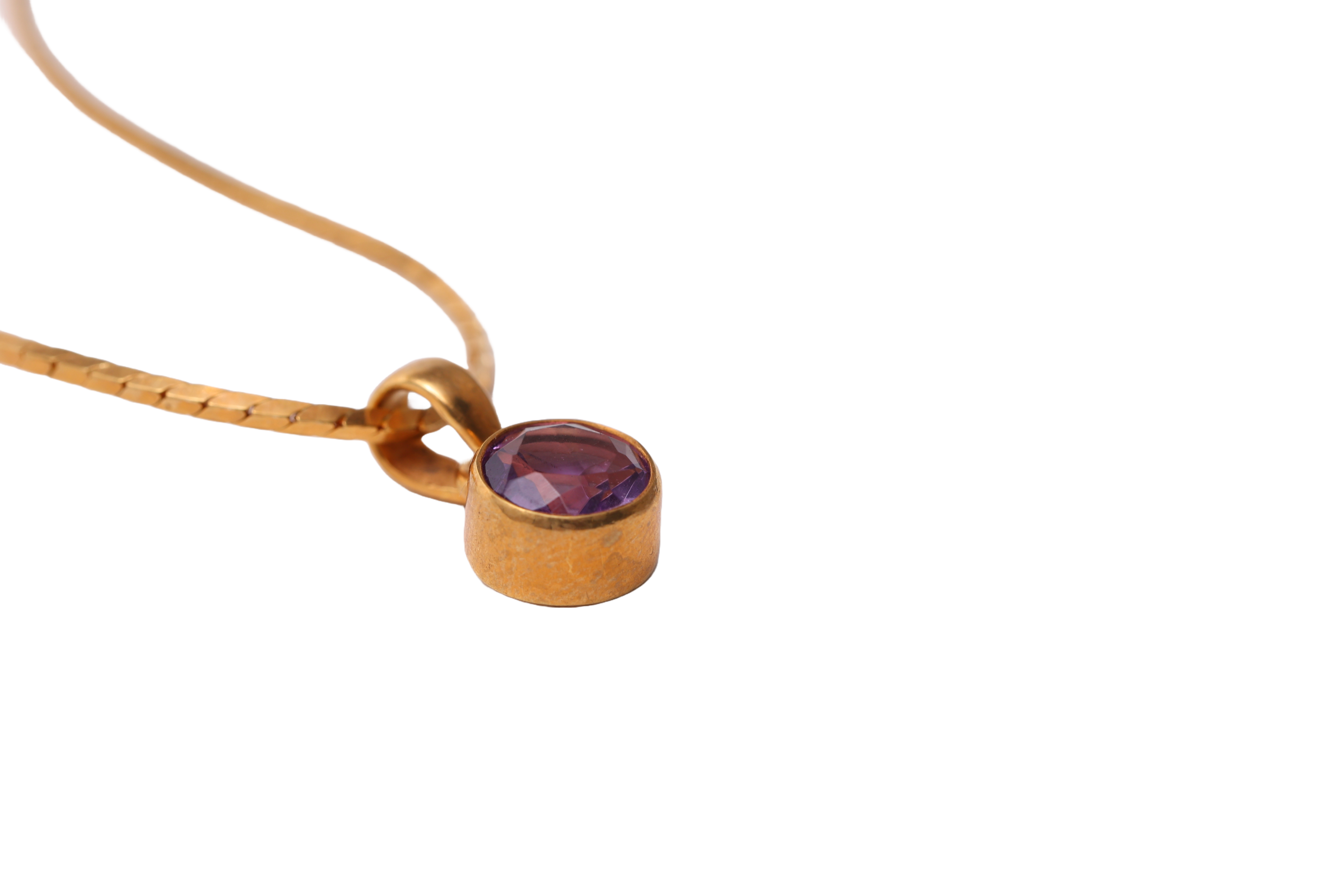 Mini Soul Pendant — Round — Amethyst