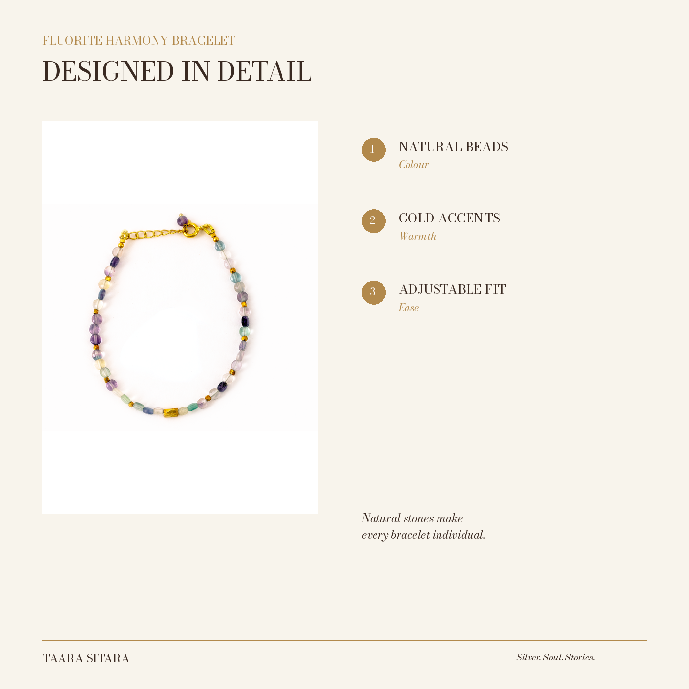 Fluorite Harmony Bracelet – details and variations