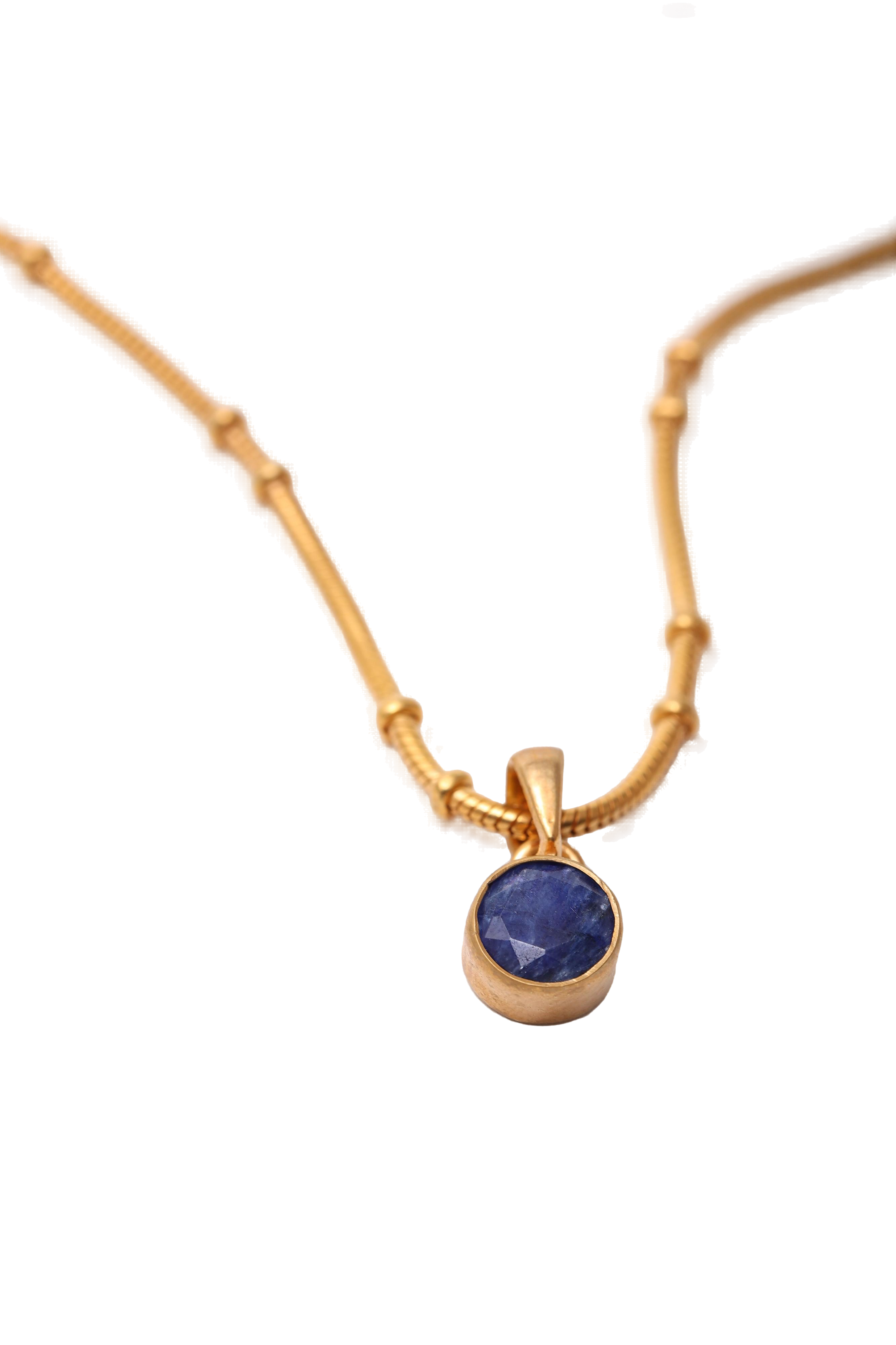 Mini Soul Pendant — Round — Blue Sapphire