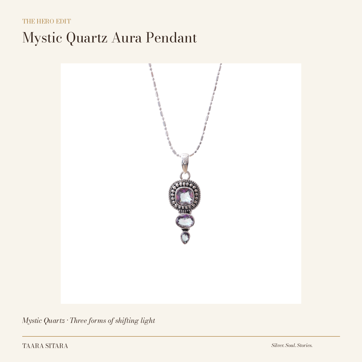 Mystic Quartz Aura Pendant – clean product hero
