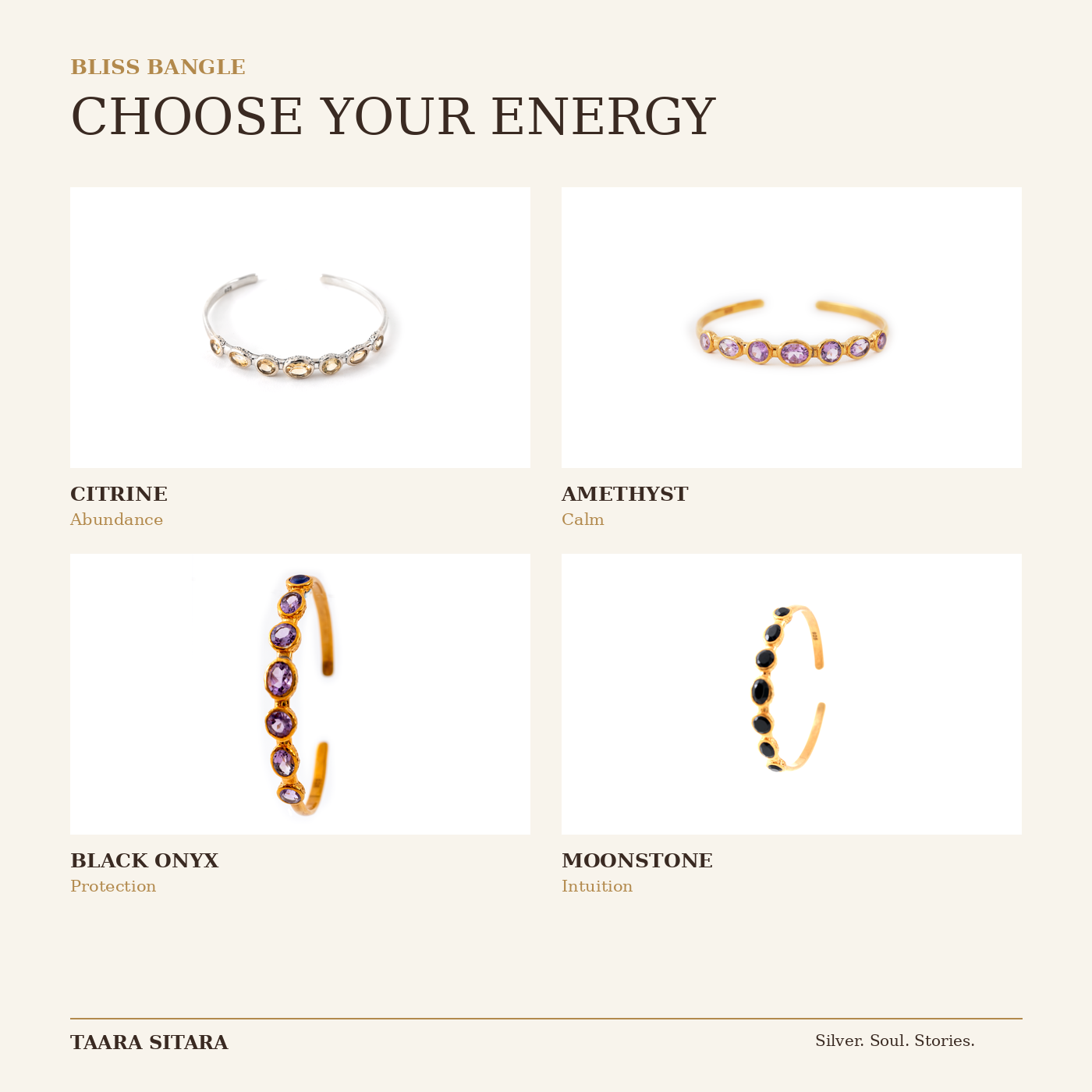 Bliss Bangle – stone variations