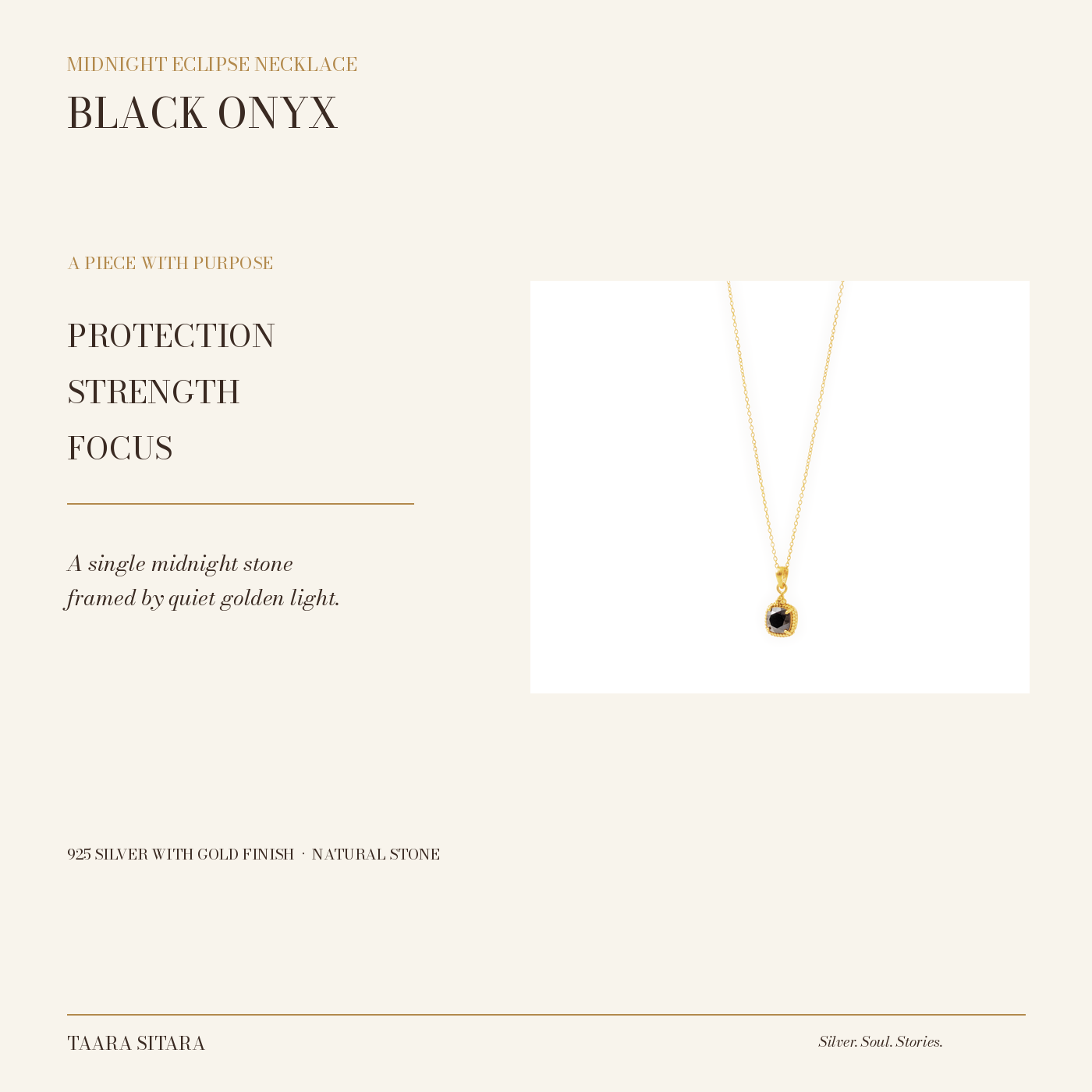 Midnight Eclipse Necklace — stone and product story