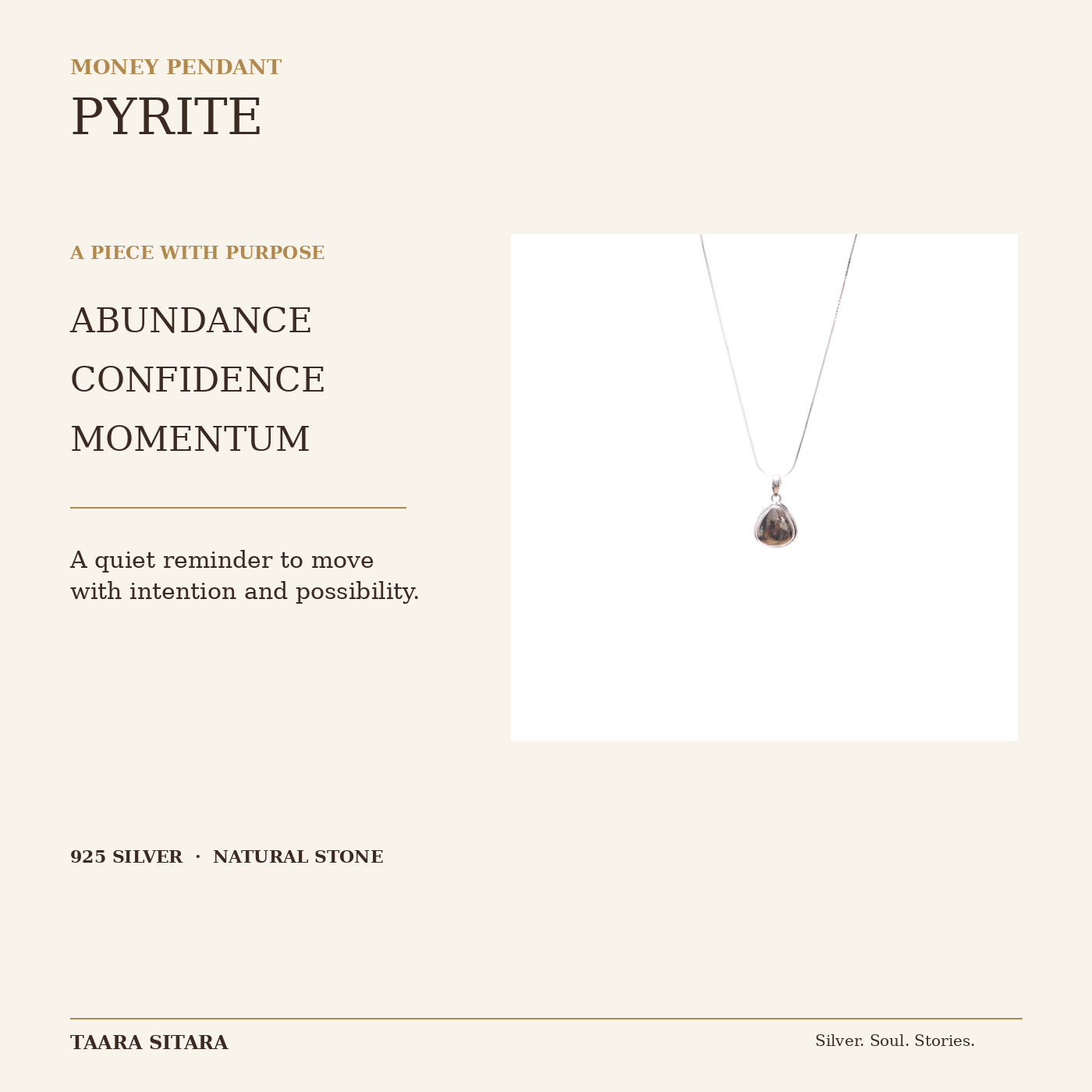 Money Pendant – Pyrite abundance story