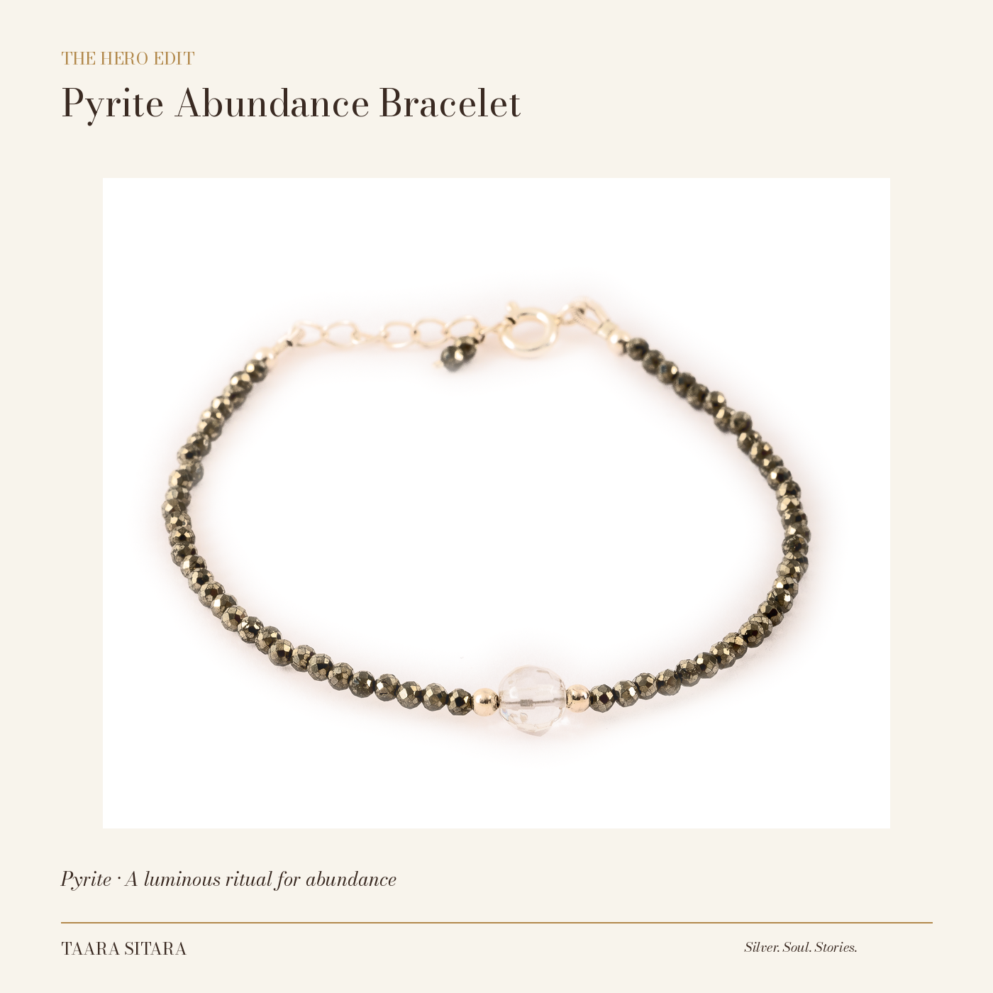 Pyrite Abundance Bracelet — clean product hero