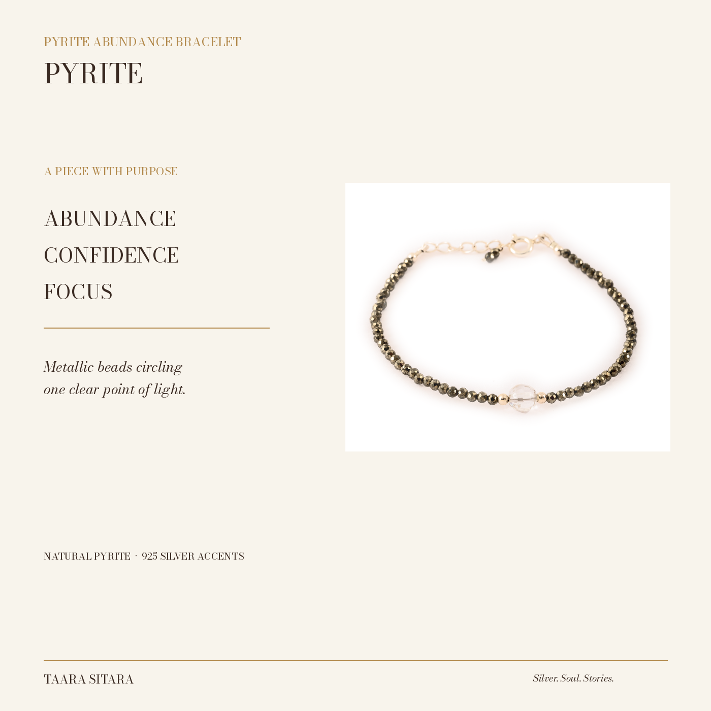 Pyrite Abundance Bracelet — stone and product story