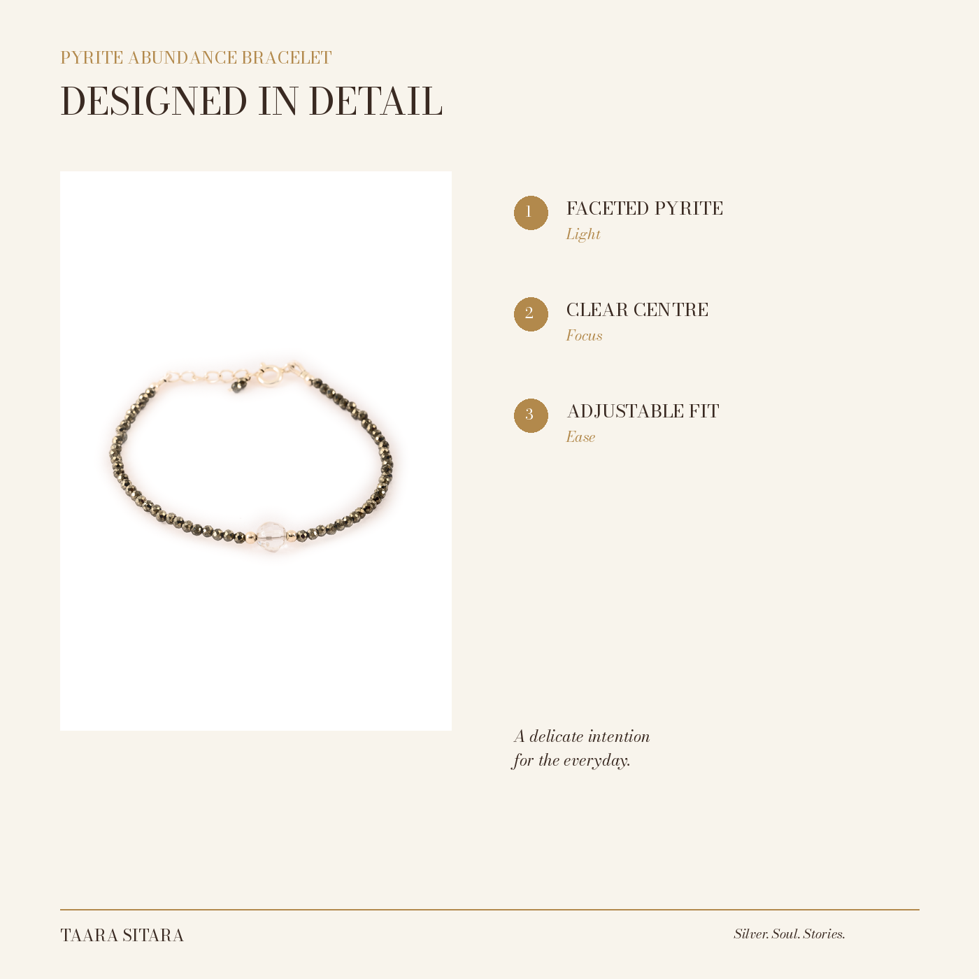 Pyrite Abundance Bracelet — details and variations